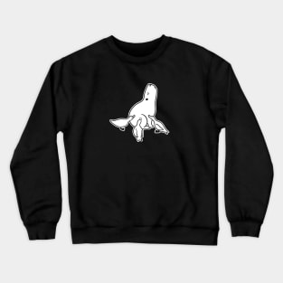 Capybara chilling with Ducks in white ink Crewneck Sweatshirt